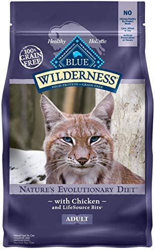 Blue Buffalo Wilderness High Protein. Natural Adult Dry Cat Food. Chicken 6-lb