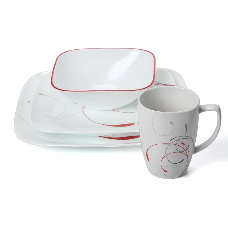 Corelle 1101529 Squares Dinnerware Set - Splendor