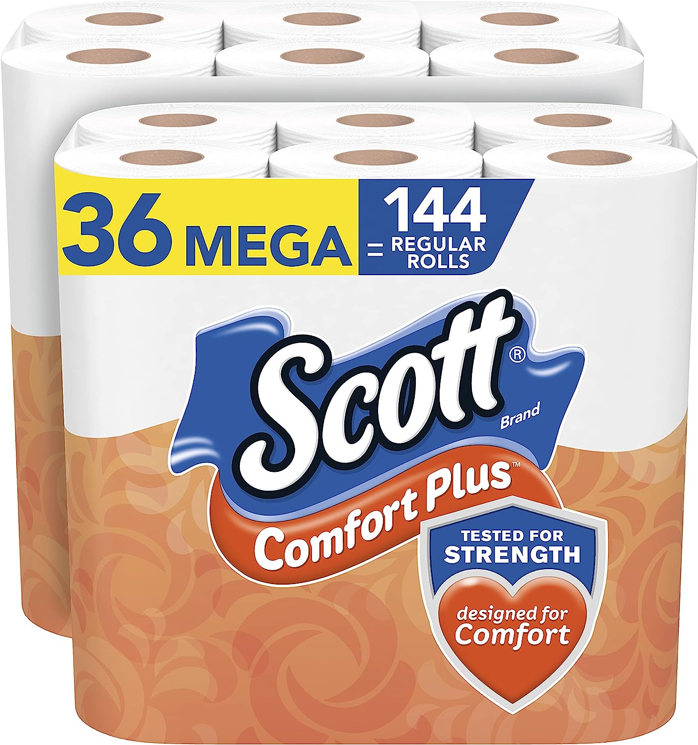 Scott ComfortPlus Toilet Paper. 36 Mega Rolls. 425 Sheets per Roll. Septic-Safe. 1-Ply Toilet Tissue