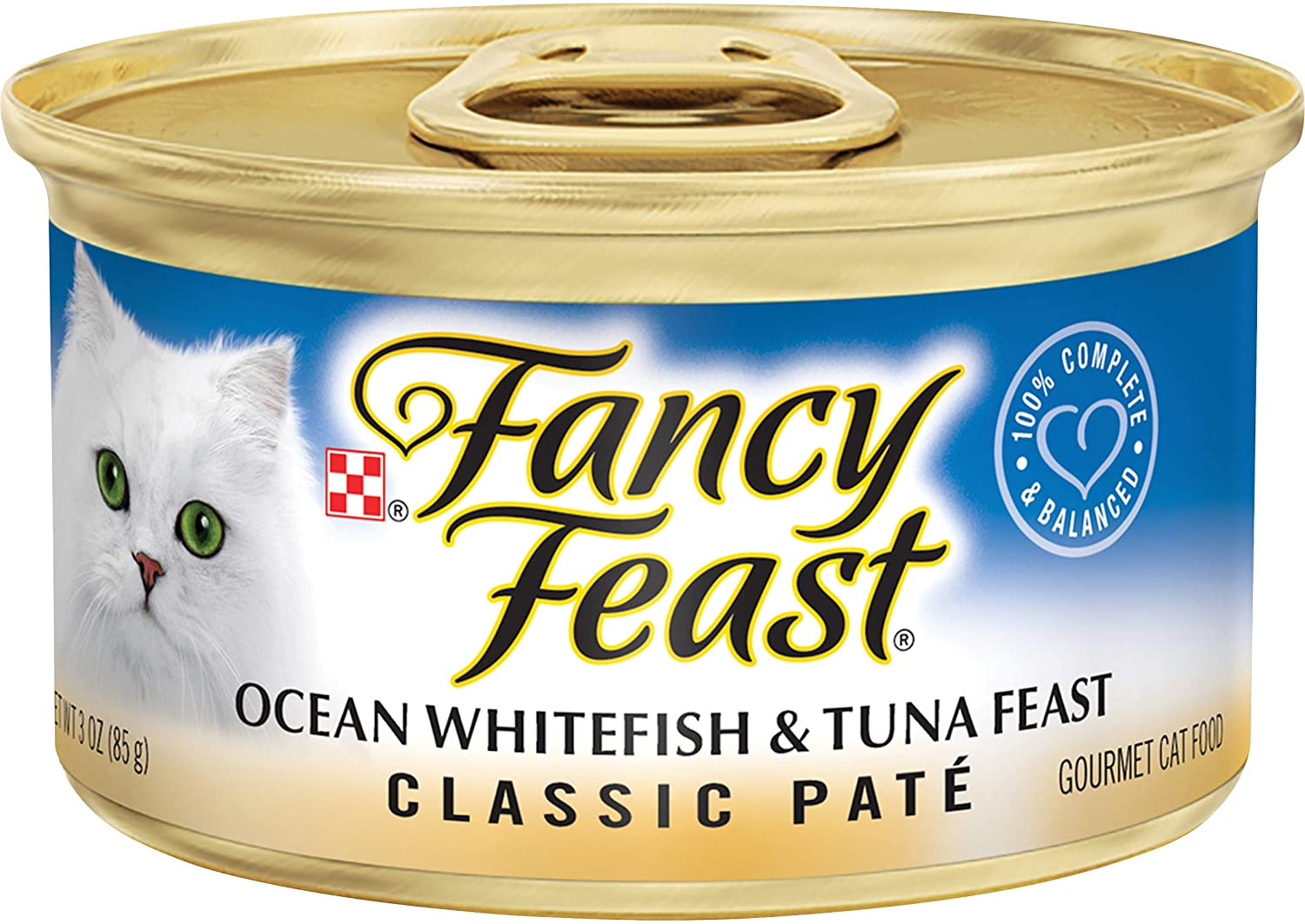 Purina Fancy Feast Grain Free Pate Wet Cat Food. Classic Pate Ocean Whitefish & Tuna Feast - (24) 3 oz. Cans