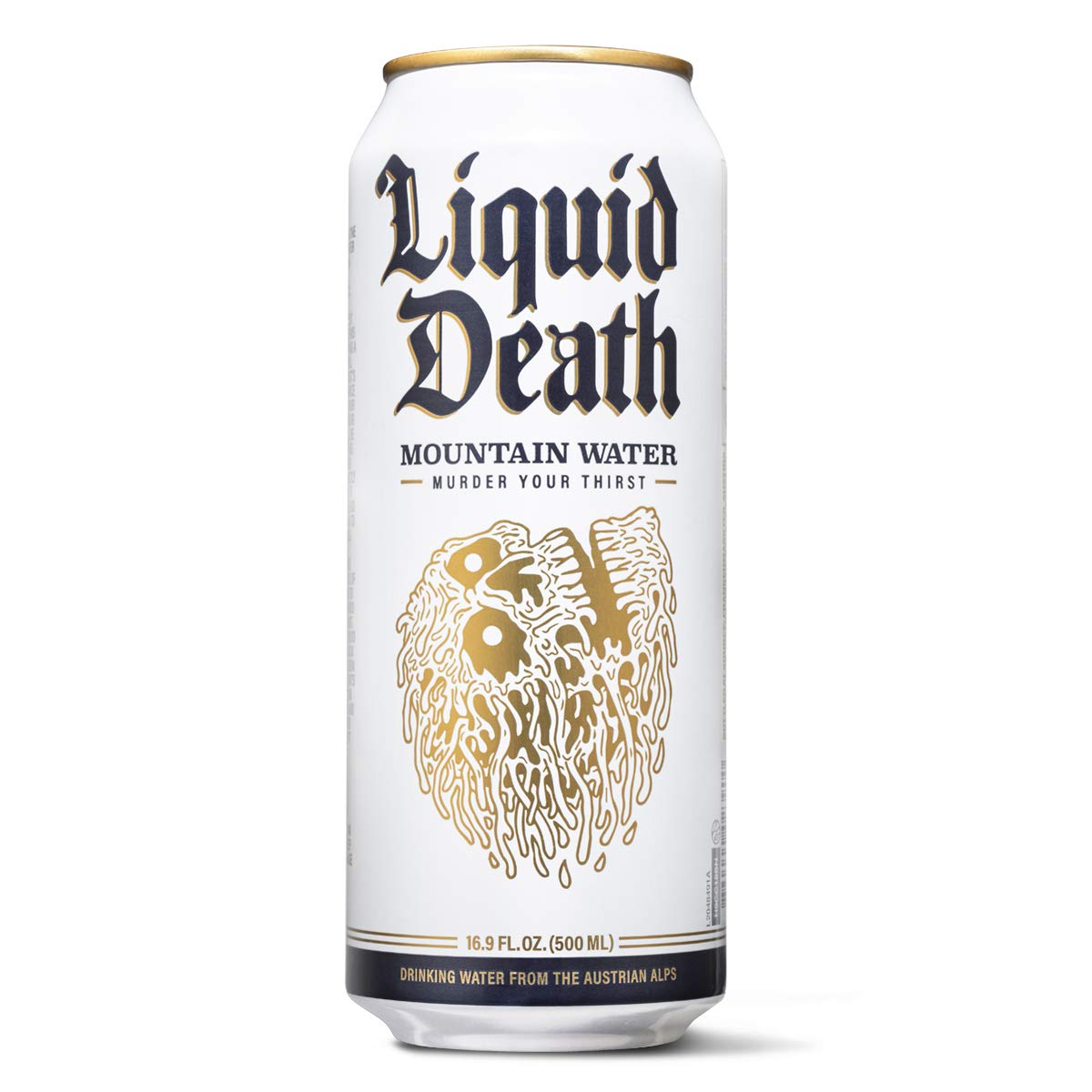 Liquid Death Mountain Water. 16.9 oz. Tallboys (12-Pack)