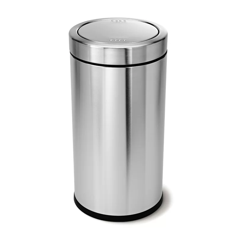 simplehuman 55 Liter / 14.5 Gallon Commercial Swing Top Trash Can. ADA-Compliant. 11-20 Gallons. Brushed Stainless Steel