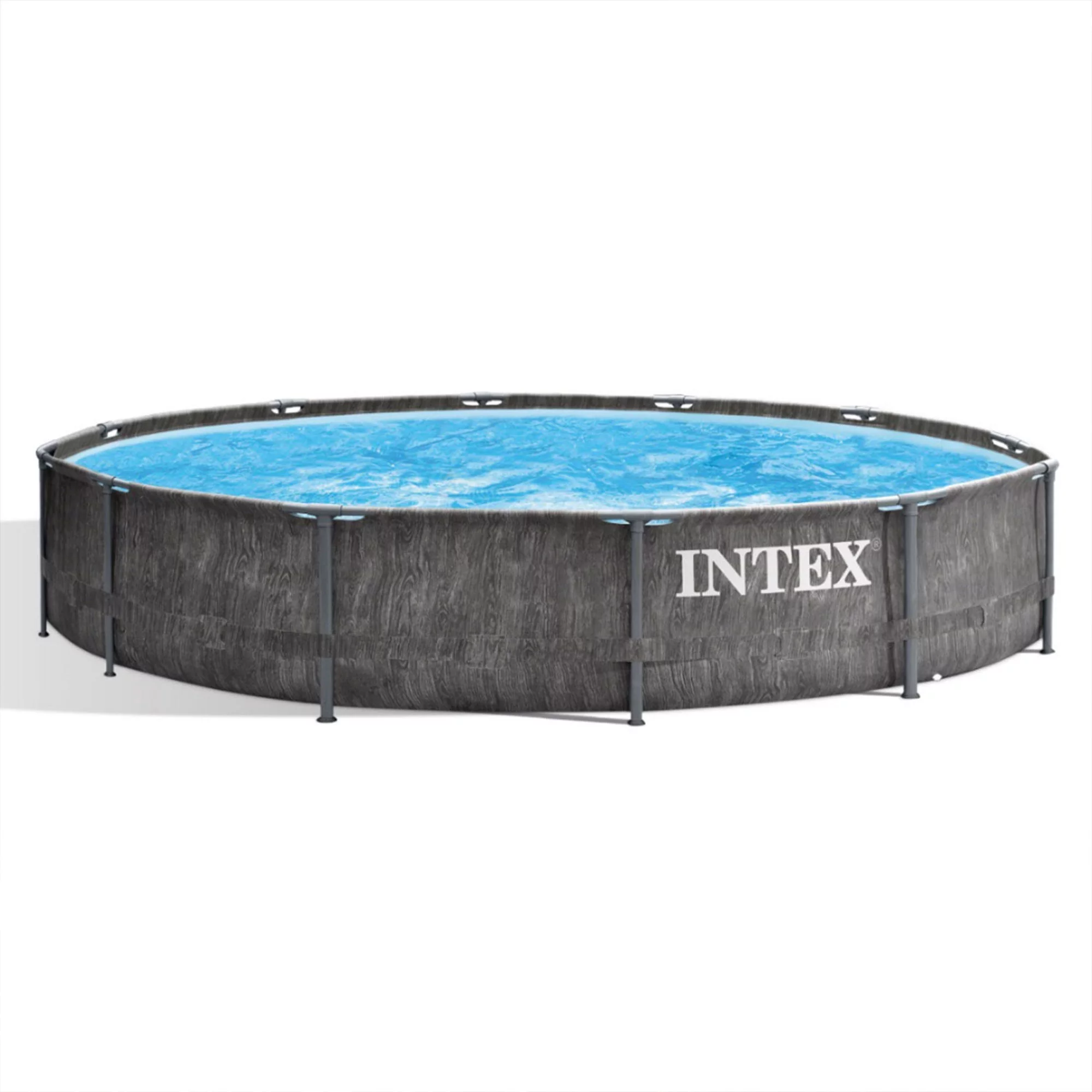 Intex Greywood Prism Frame 12-x30″ Round Above Ground Swimming Pool