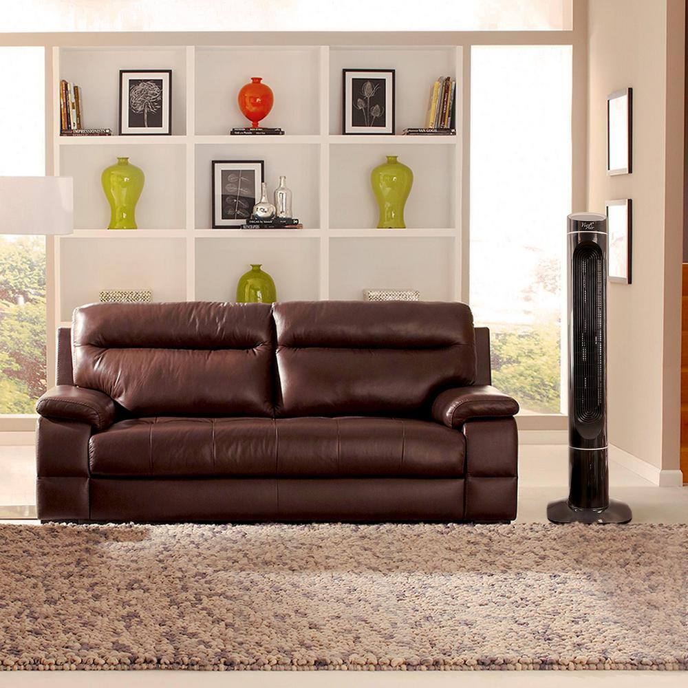 Vie Air 985103835M 50 in. Luxury Digital 3 Speed High Velocity Tower Fan with Fresh Air Ionizer and Remote Control in Black