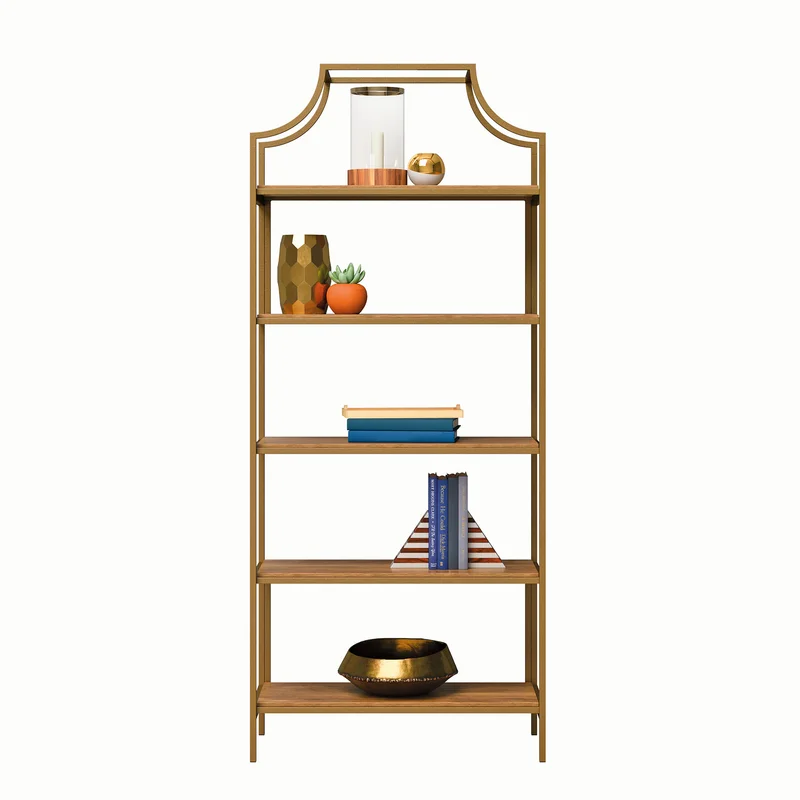 Trent Austin Design Chiasson 70.88” H x 30” W Etagere Bookcase - Sindoori Mango