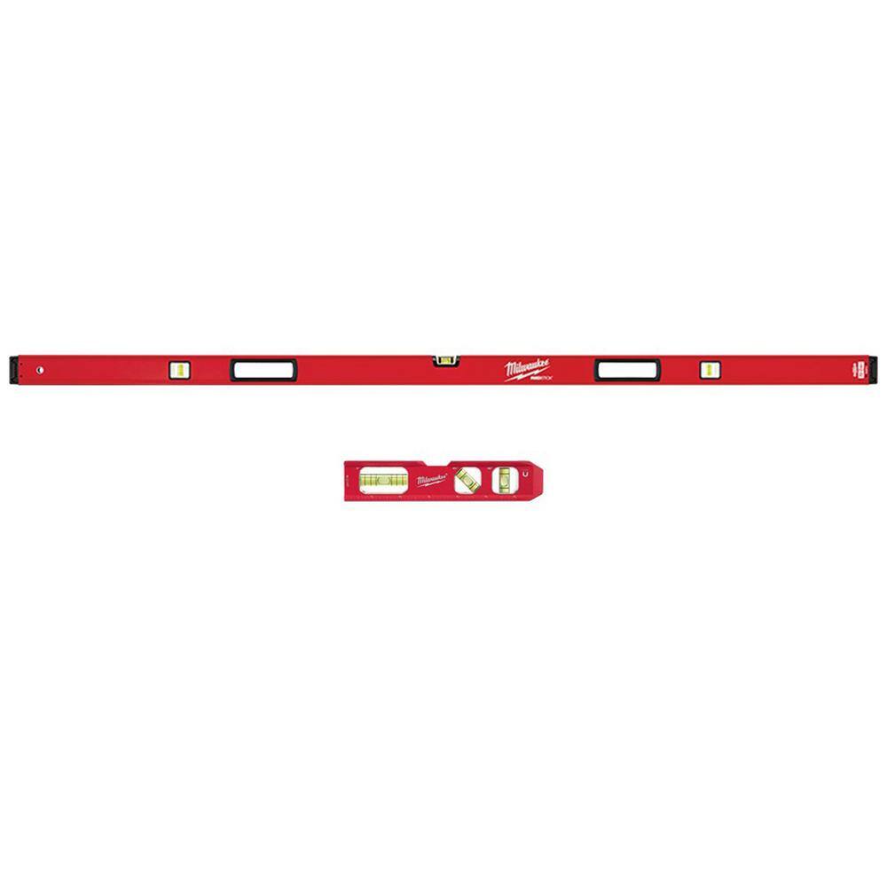 Milwaukee MLBX72-48-22-5107 72 in. Redstick Box Level with 7 in. Billet Torpedo Level