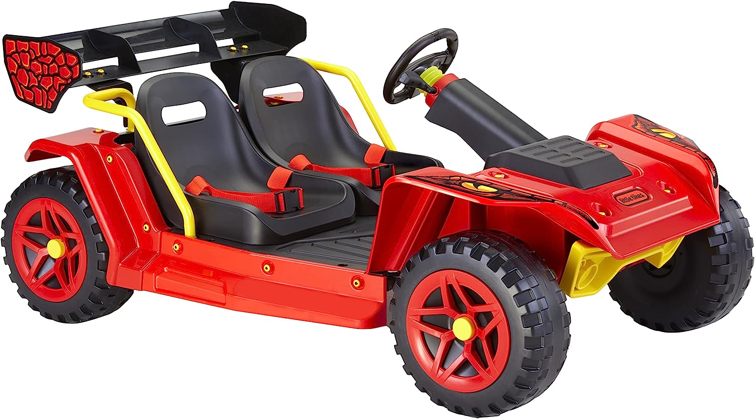 Little Tikes Dino Dune Buggy 12V Electric Powered Ride-On with Portable Rechargeable Battery. Adjustable Seats. Seatbelts. for Kids. Children. Toddlers. Girls. Boys. Ages 3-6 Years. Multicolor
