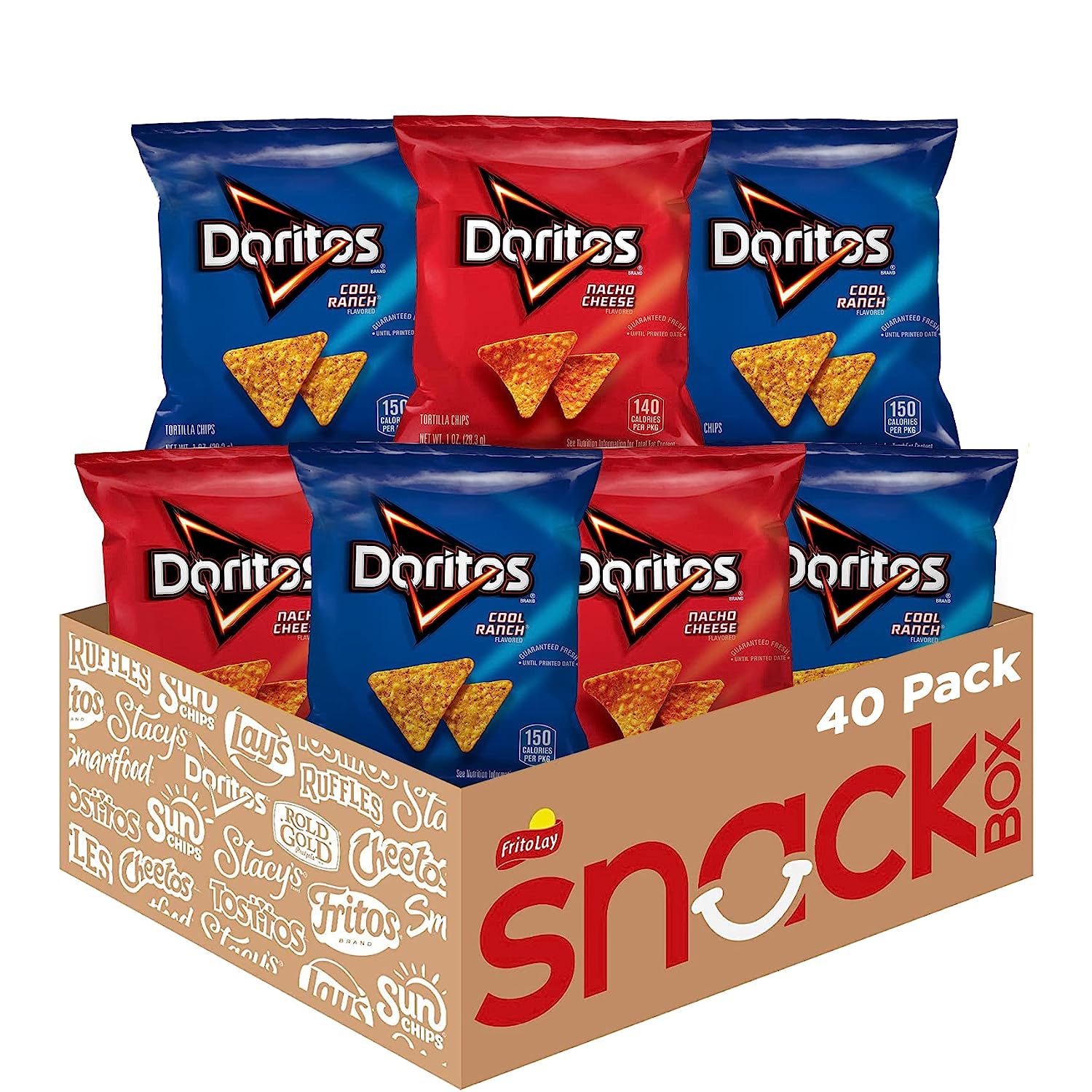 Doritos Favorites (Nacho Cheese and Cool Ranch) Variety Pack. 40 Pack