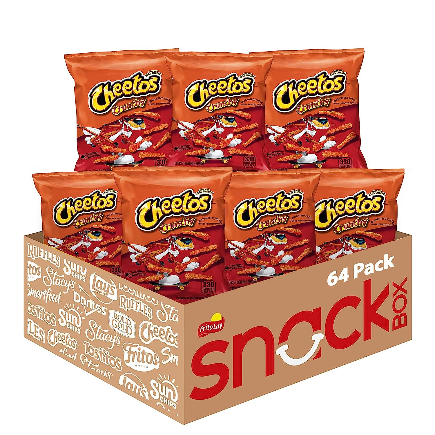 Cheetos Crunchy Cheese Flavored Snacks. 2 Ounce (Pack of 64)