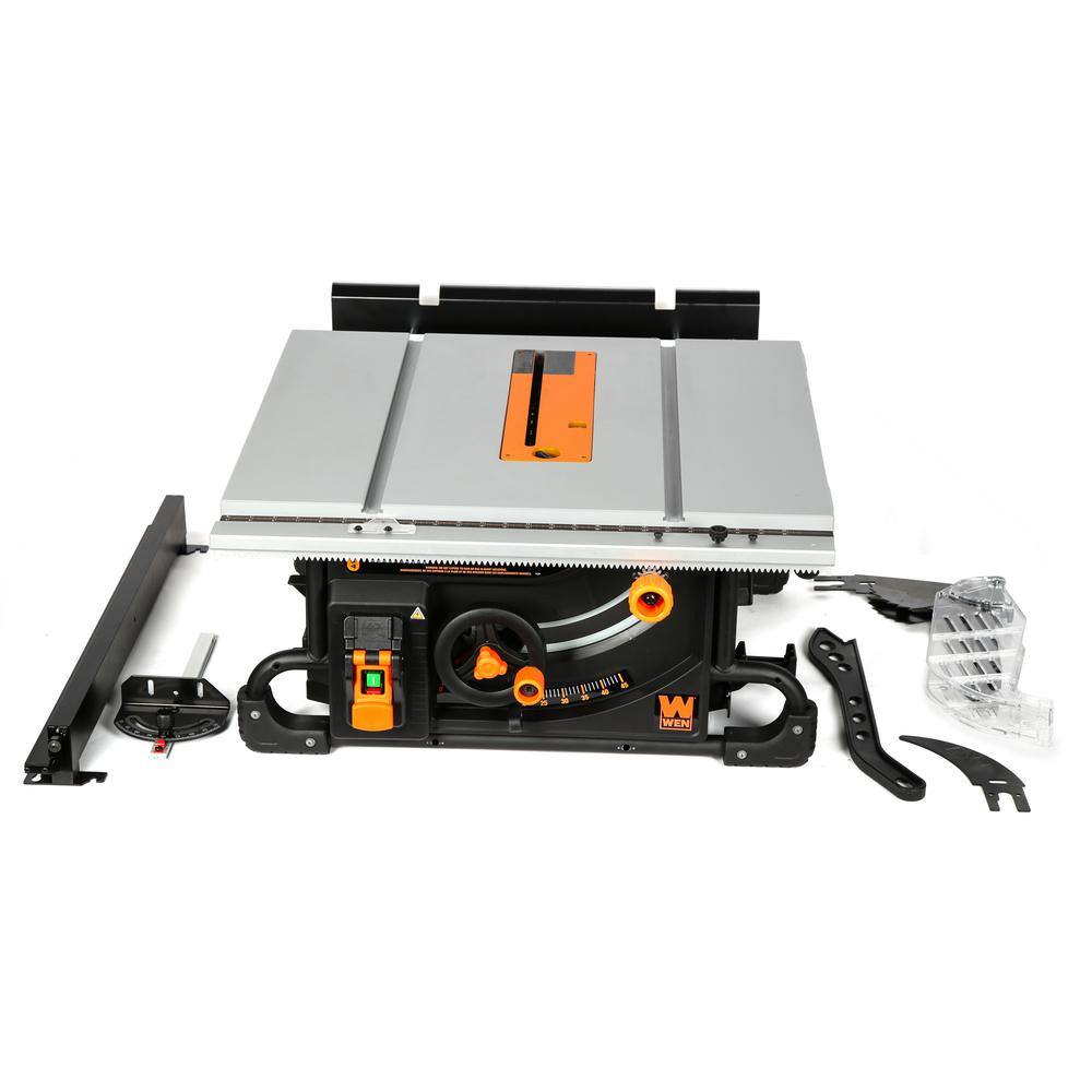 WEN TT1015 15 Amp 2 HP 10 in. Industrial Benchtop Jobsite Table Saw