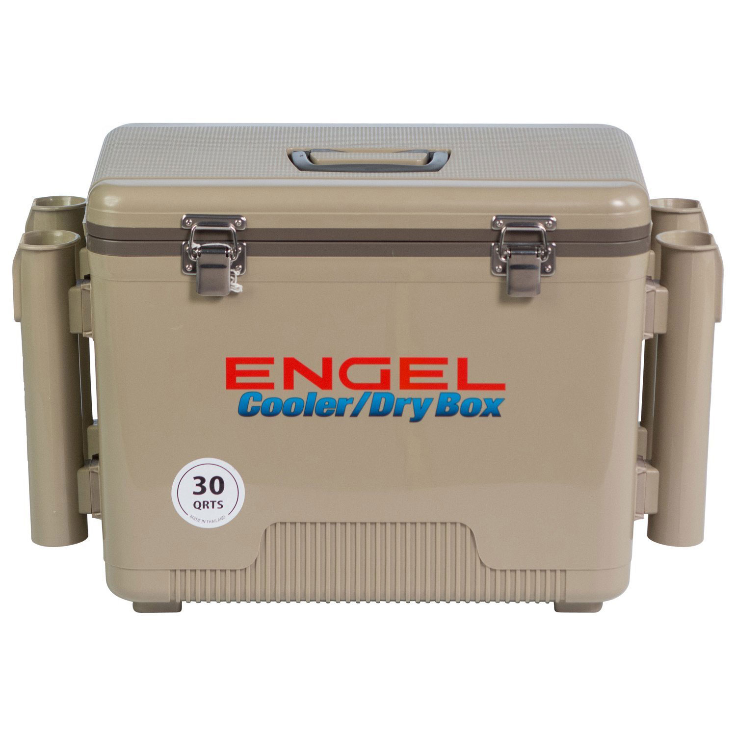 Engel Coolers 30 Quart Leak Proof Insulated Cooler Drybox with 4 Rod Holders