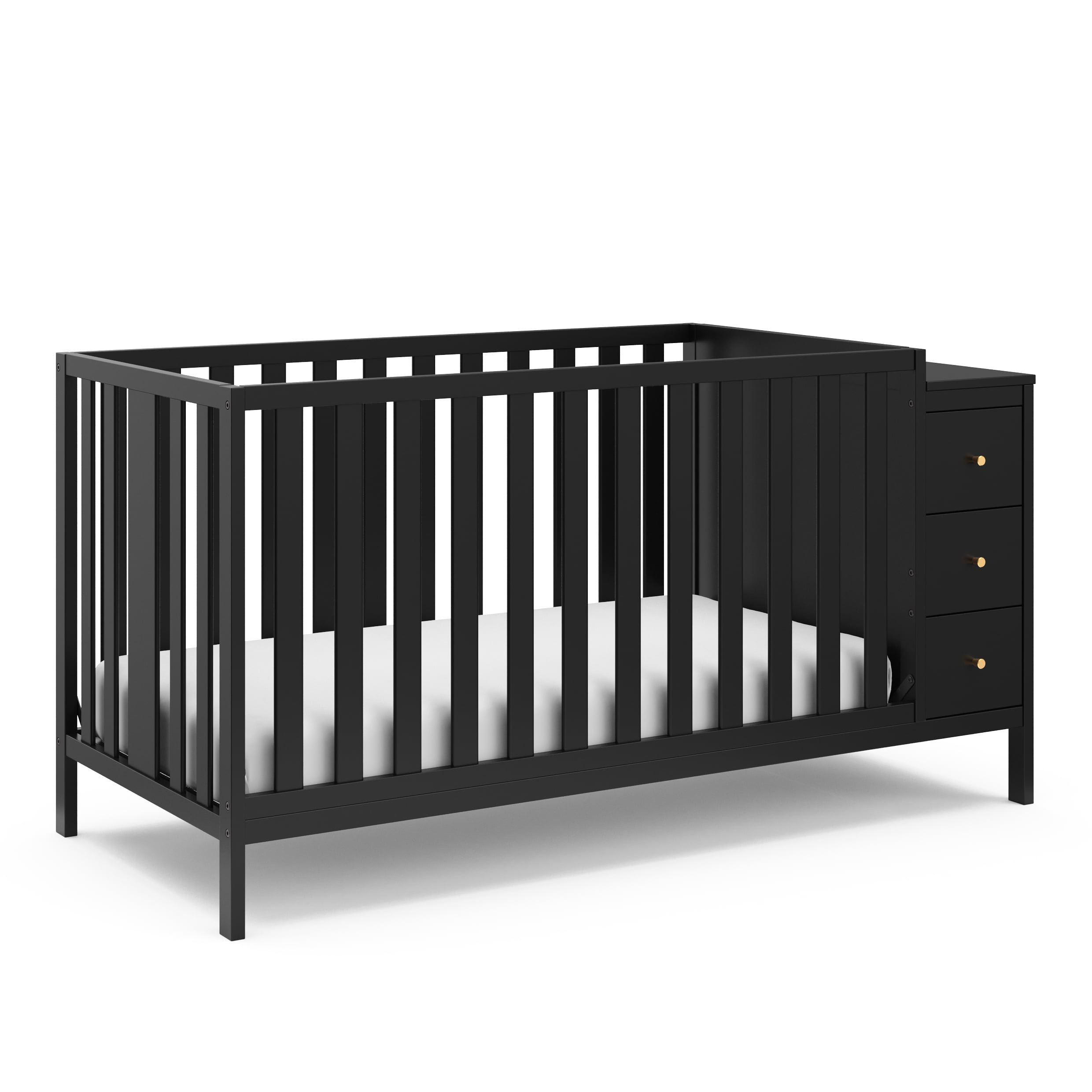 Storkcraft Malibu 3-in-1 Convertible Baby Crib. Black