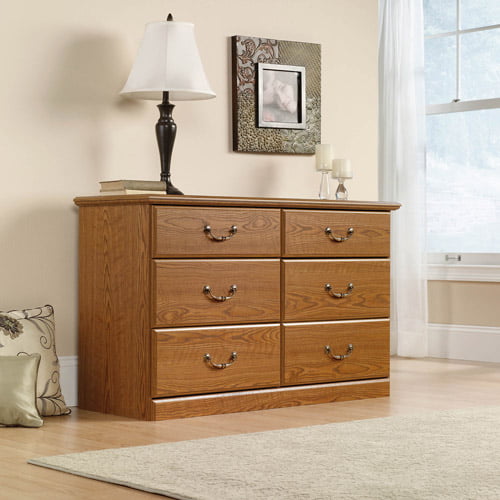 Sauder Orchard Hills 6 Drawer Dresser. Carolina Oak finish