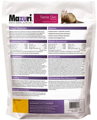 Mazuri | Nutritionally Complete Food for Ferrets| 5 Pound (5 lb.) Bag