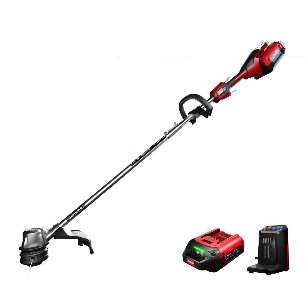 Toro 51830 60V Max Lithium-Ion Brushless Cordless 14 in./16 in. String Trimmer - 2.5 Ah Battery and Charger Included