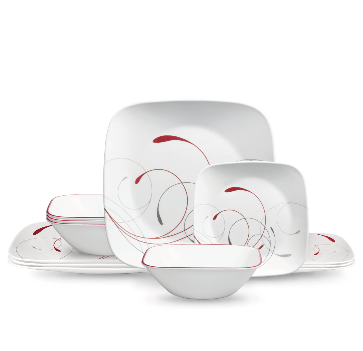 Corelle Splendor. Square. 12 Piece. Dinnerware Set