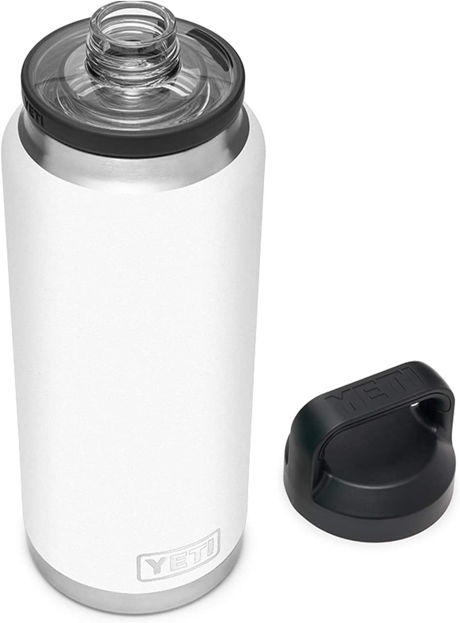 YETI Rambler 36 oz Bottle. Vacuum Insulated. Stainless Steel with Chug Cap. White
