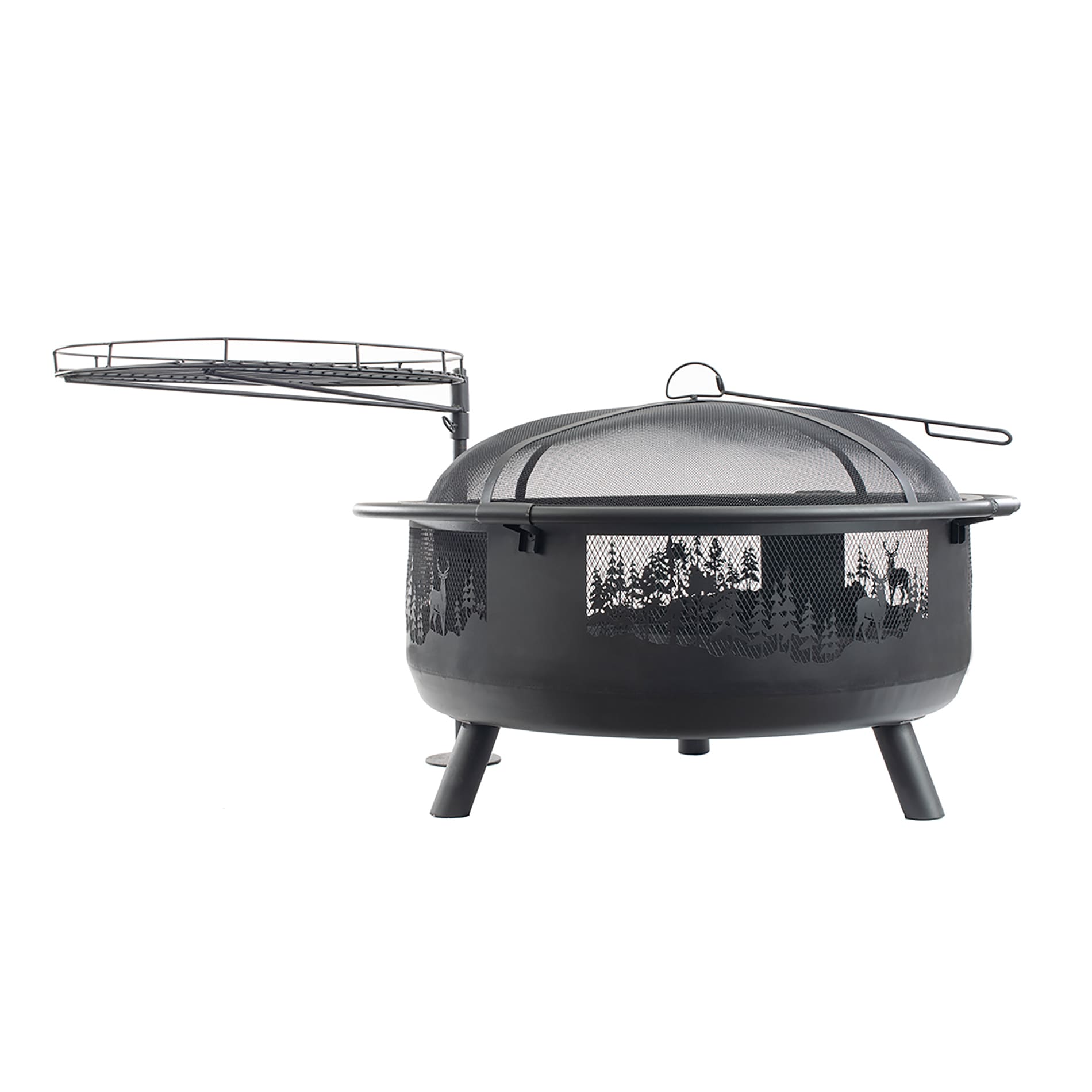 Blue Sky WBFB36SG-MD Outdoor Living 36-in W Black Steel Wood-Burning Fire Pit