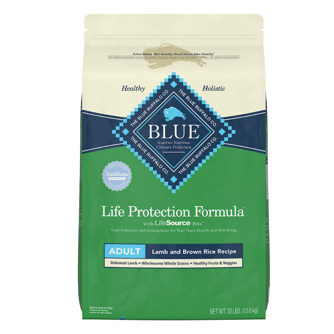 Blue Buffalo Life Protection Formula Natural Adult Lamb and Brown Rice Dry Dog Food. 30 lbs.
