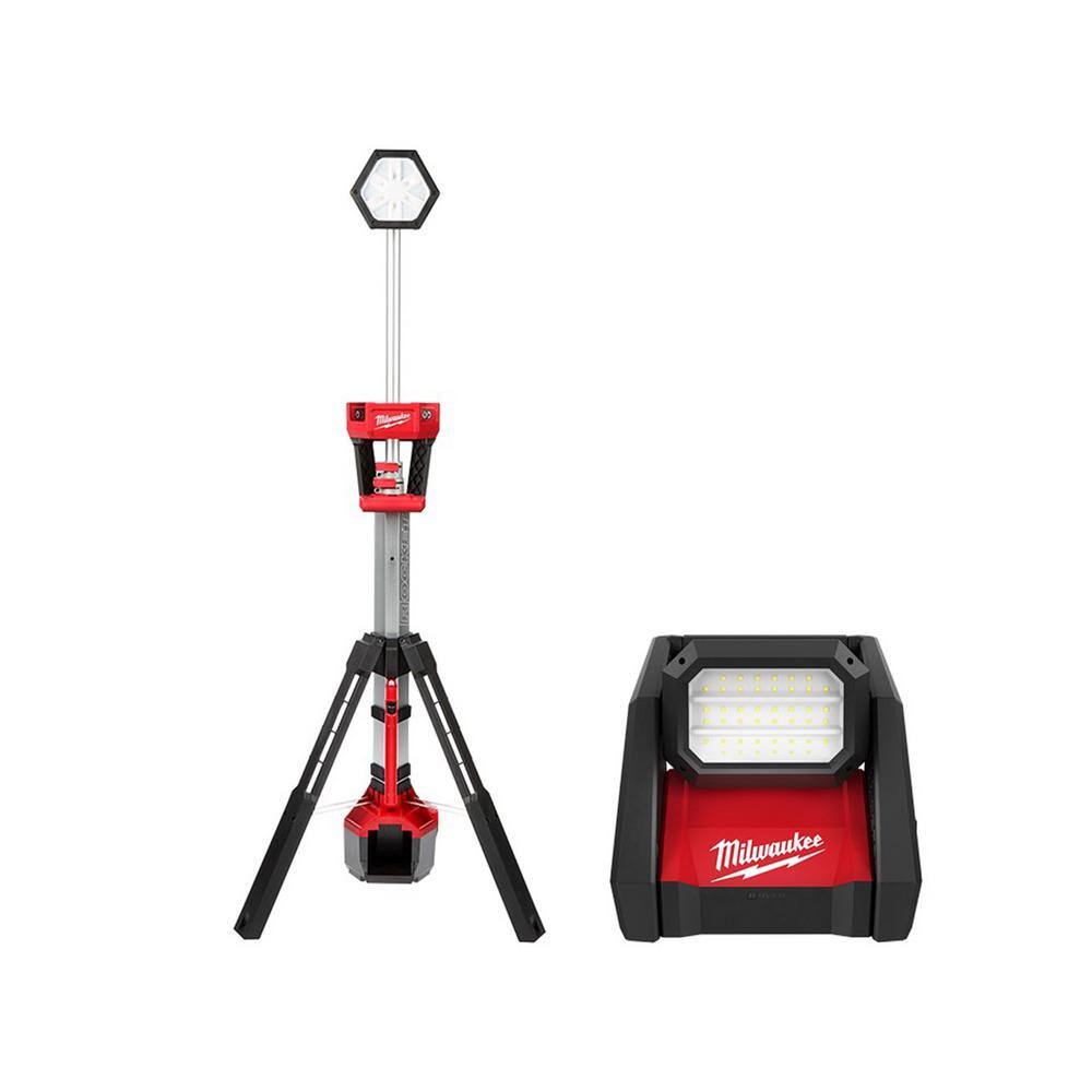 Milwaukee 2131-20-2366-20 M18 18-Volt Lithium-Ion Cordless Rocket Dual Power Tower Light W/4000 Lumens LED AC/DC Flood Light