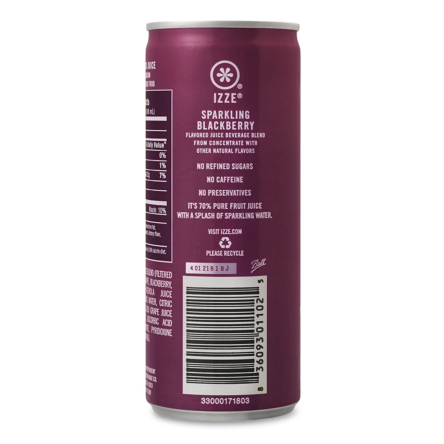 IZZE Sparkling Juice. Blackberry. 8.4 Fl Oz (24 Count)