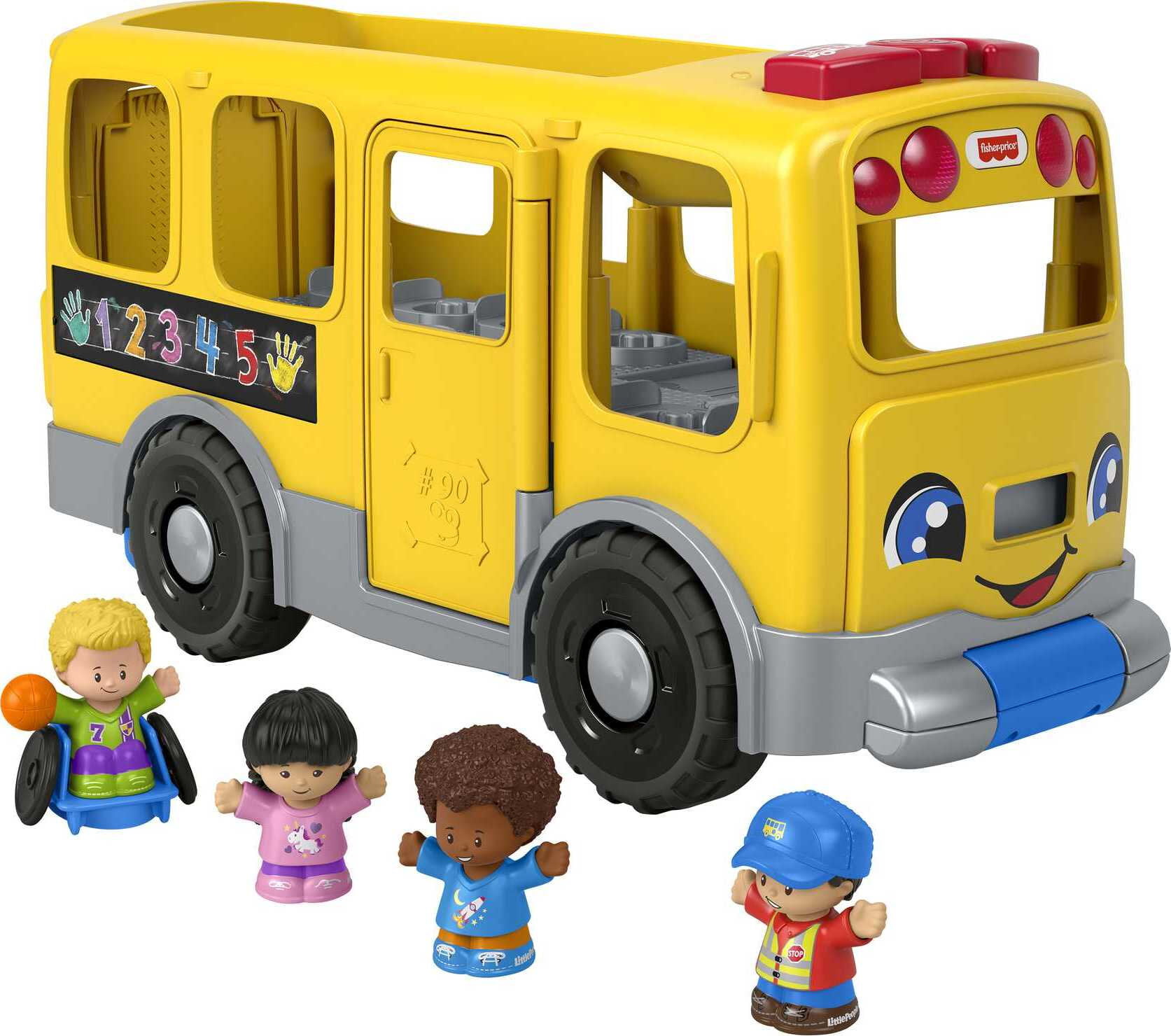 Fisher-Price Little People Toddler Learning Toy. Big Yellow School Bus Musical Push Toy