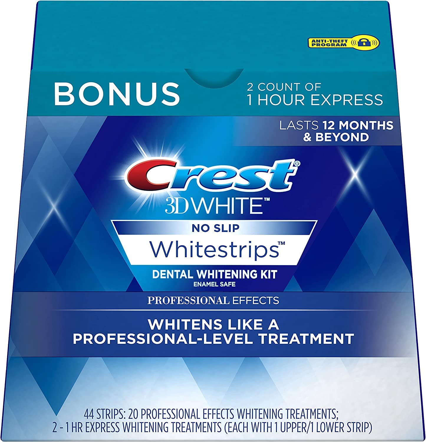 Crest 3D Whitestrips. Professional Effects. Teeth Whitening Strip Kit. 44 Strips (22 Count Pack)