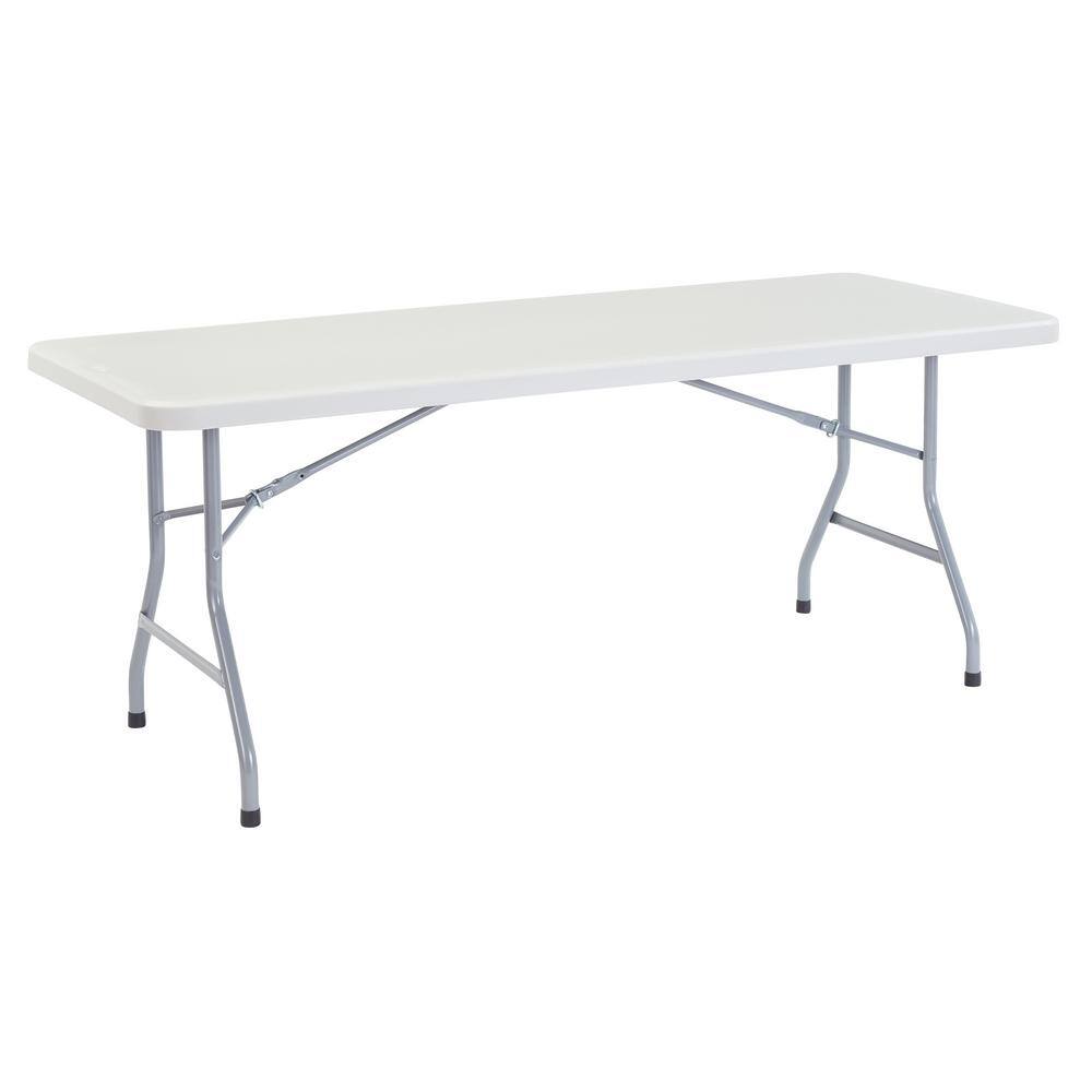 National Public Seating BT-3072 72 in. Grey Plastic Folding Banquet Table