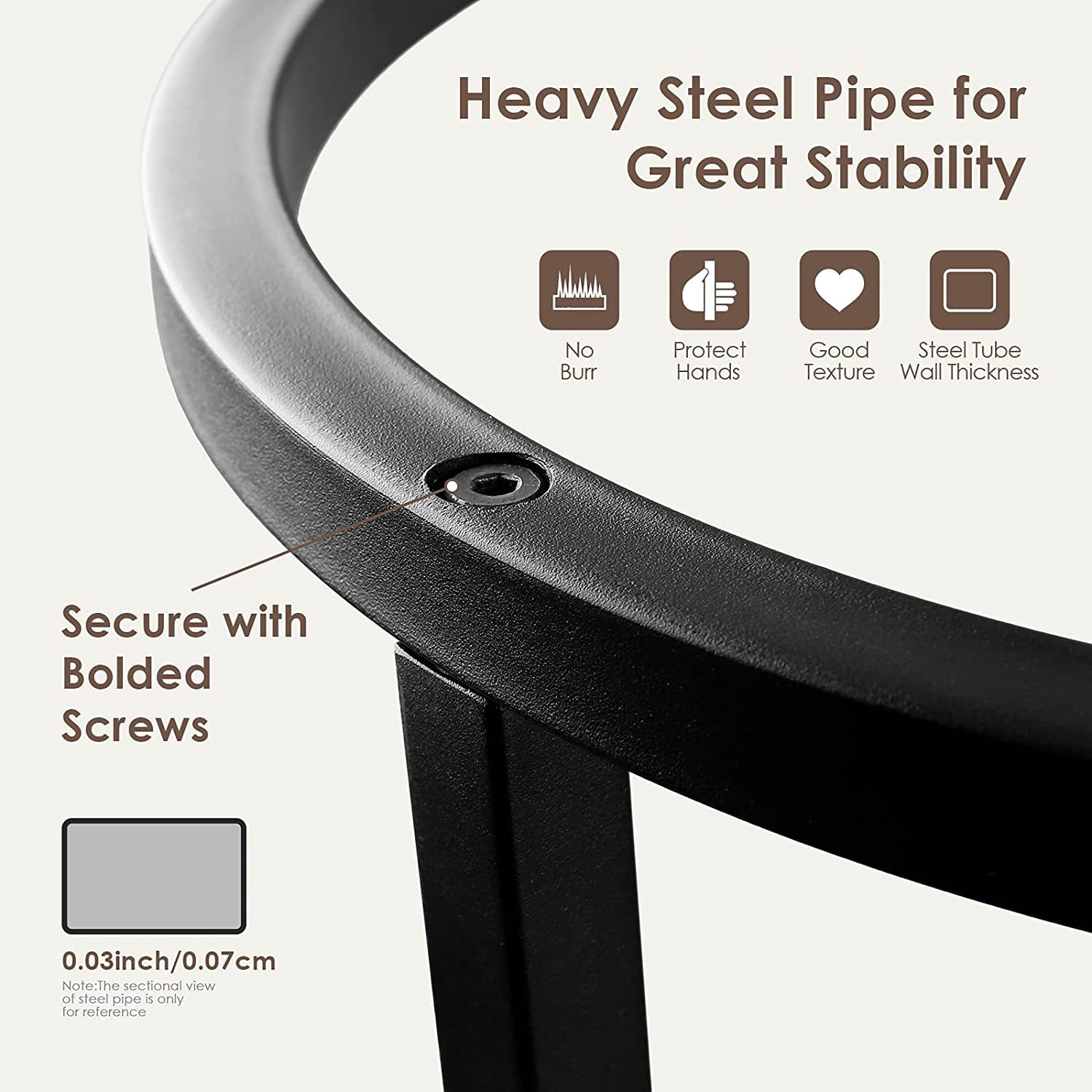 Amzdeal Modern Nesting Coffee Tables for Living Room Set of 2. Beidge