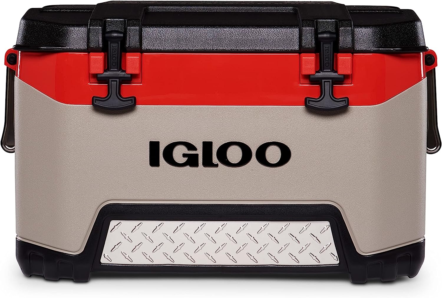 Igloo BMX 52 Quart Cooler with Cool Riser Technology. Sandstone/Red