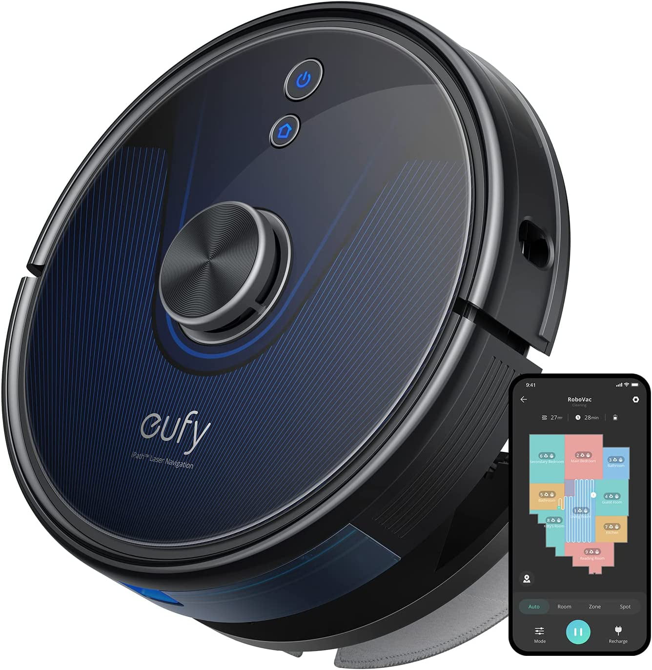 eufy RoboVac L35 Hybrid 2-in-1 Robot Vacuum and Mop with 3200Pa .iPath Laser Navigation.Multi Floor Mapping