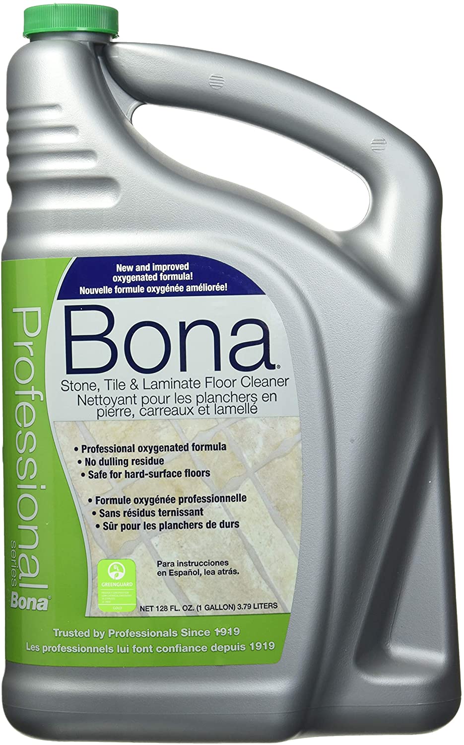 Bona Professional Laminate Pro Series Wm700018175 Stone. Tile Cleaner Ready to Use. 1-Gallon Refill. 128 Fl Oz