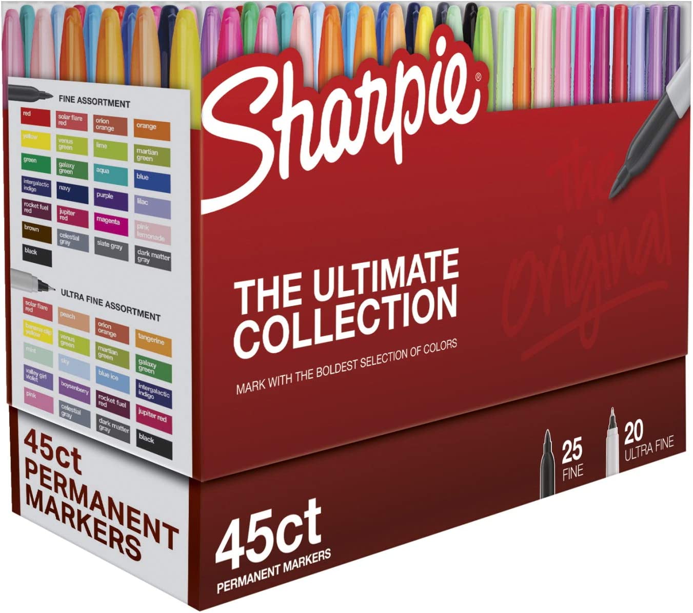 Sharpie Permanent Markers. Fine and Ultra-Fine Tips. 45 Count. Ultimate Color Collection