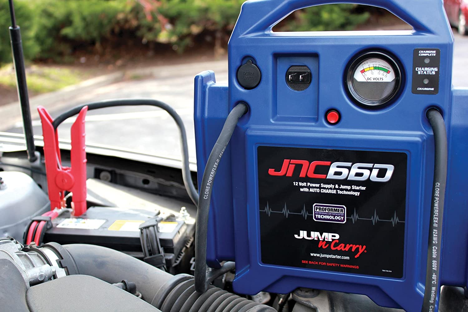 Clore Automotive Jump-N-Carry JNC660 1700 Peak Amp 12 Volt Jump Starter. Blue