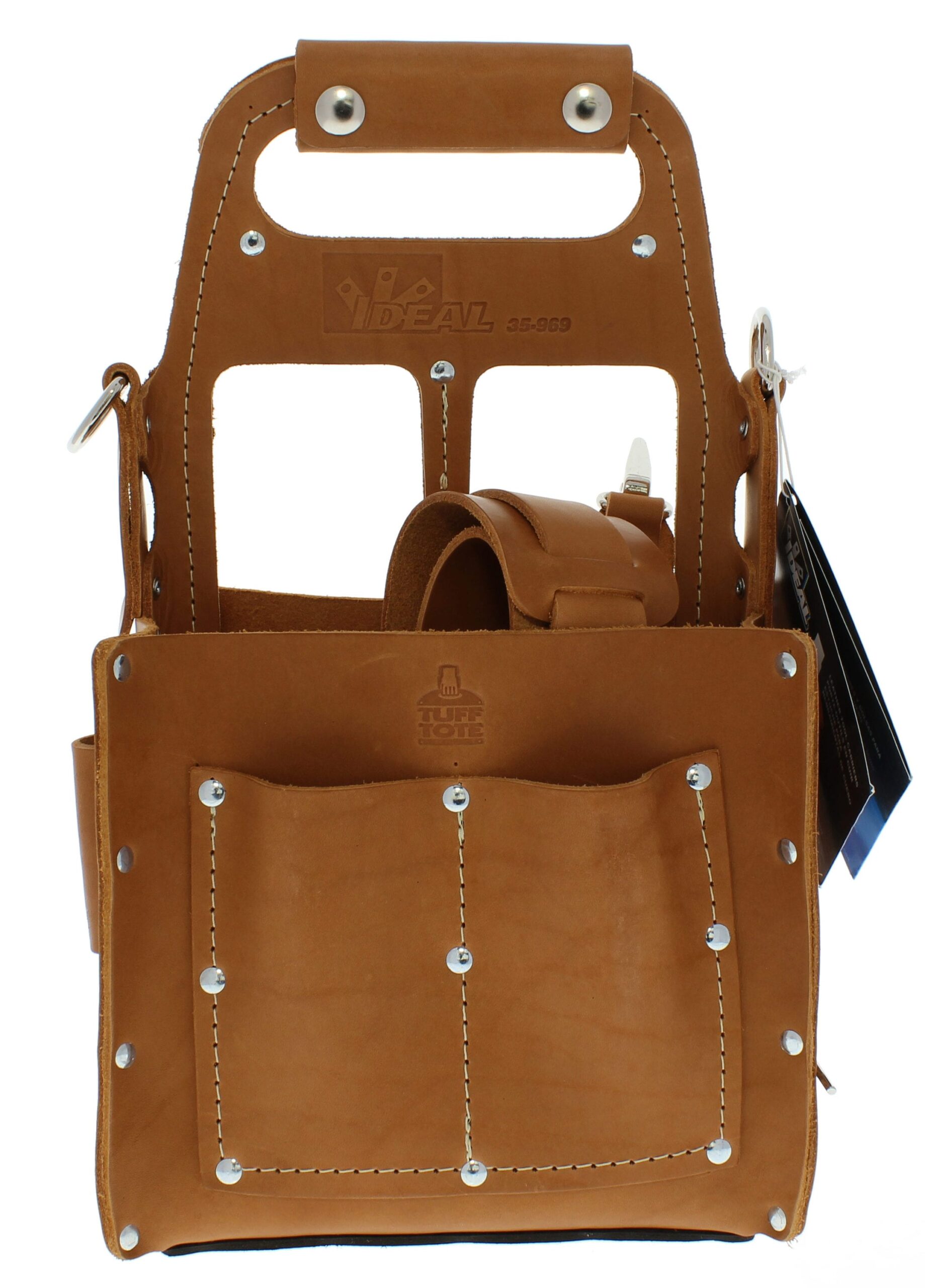 IDEAL Tuff-Tote Tool Carrier. Premium Leather w/Strap