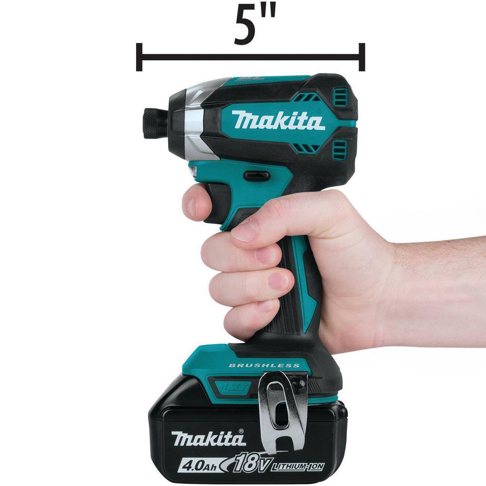 Makita XT269M-XAG04Z 18V LXT Lithium-Ion Brushless Cordless Hammer Drill/Impact Driver Combo Kit (2Pc) w/BONUS 18V Cut-Off/Angle Grinder