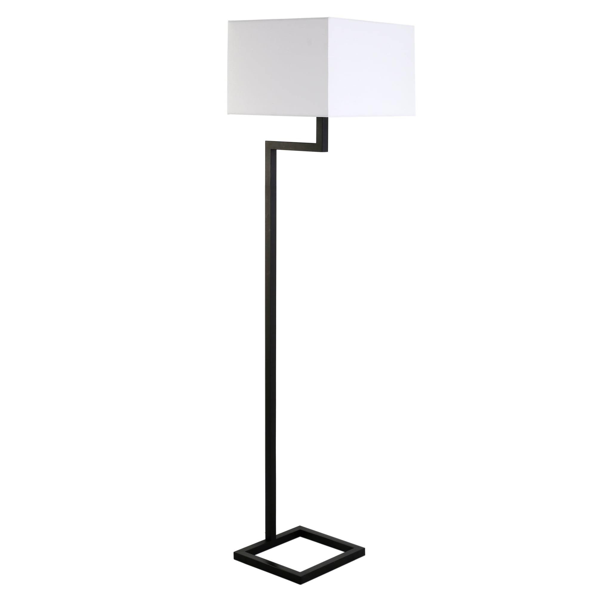 Evelyn&Zoe Modern Metal Floor Lamp. Blackened Bronze