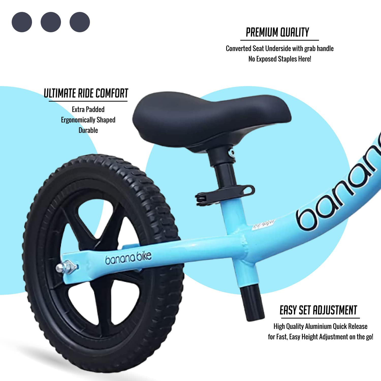 Banana LT Balance Bike - Lightweight for Toddlers. Kids - 2. 3. 4 Year Olds