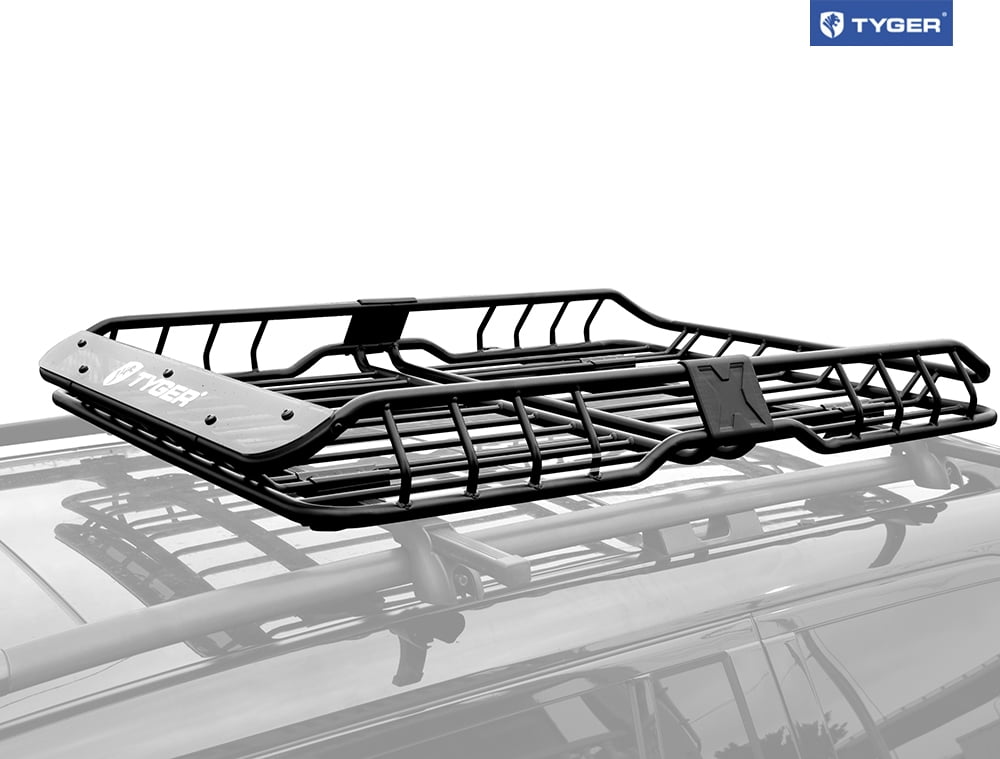 Tyger Auto TG-RK1B942B Heavy Duty Roof Mounted Cargo Basket Rack | L57.5″ x W41.7″ x H6.3″