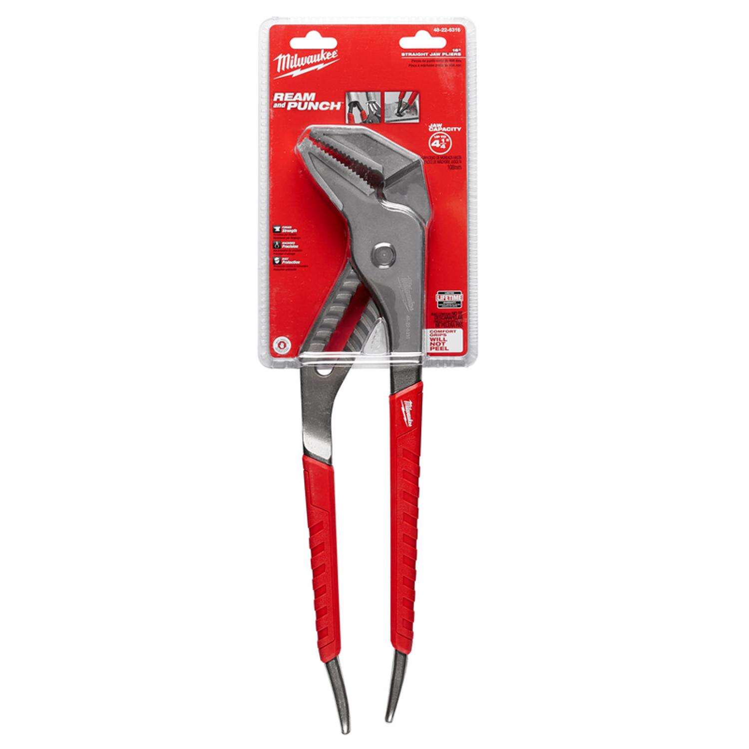 Milwaukee Ream and Punch 16 in. Forged Alloy Steel Straight - Jaw Pliers