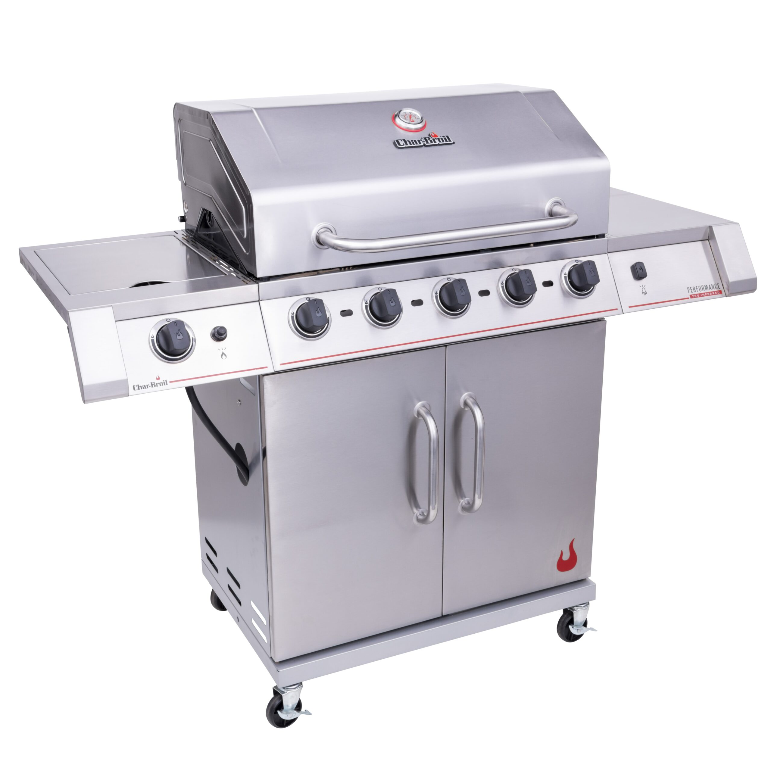 Char-Broil 5 - Burner Liquid Propane Infrared 38000 BTU Gas Grill with Side Burner and Cabinet