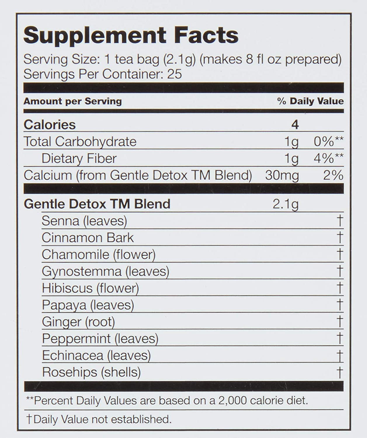 TotalTea Caffeine Free Detox Tea. Detox Tea for Body Cleanse - 25 Tea Bags