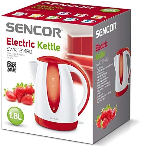 Sencor  Red 7-Cup Cordless Manual Electric Kettle