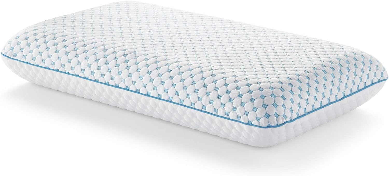 WEEKENDER Ventilated Gel Memory Foam Pillow with Reversible Cooling Cover – Two-Sided for All-Season Comfort – Washable Cover - King . White