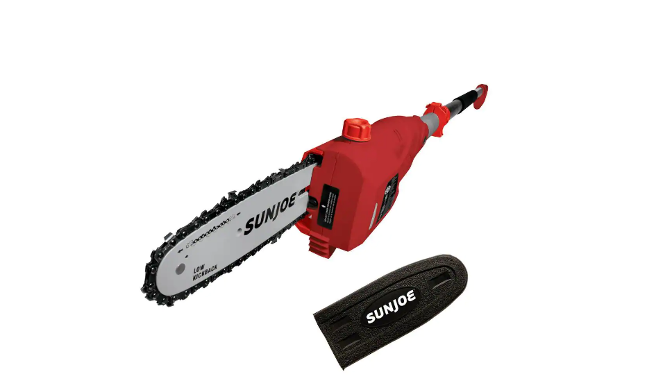 Sun Joe SWJ802E-RED 8 in. 6.5 Amp Multi-Angle Telescopic Electric Pole Saw. Red