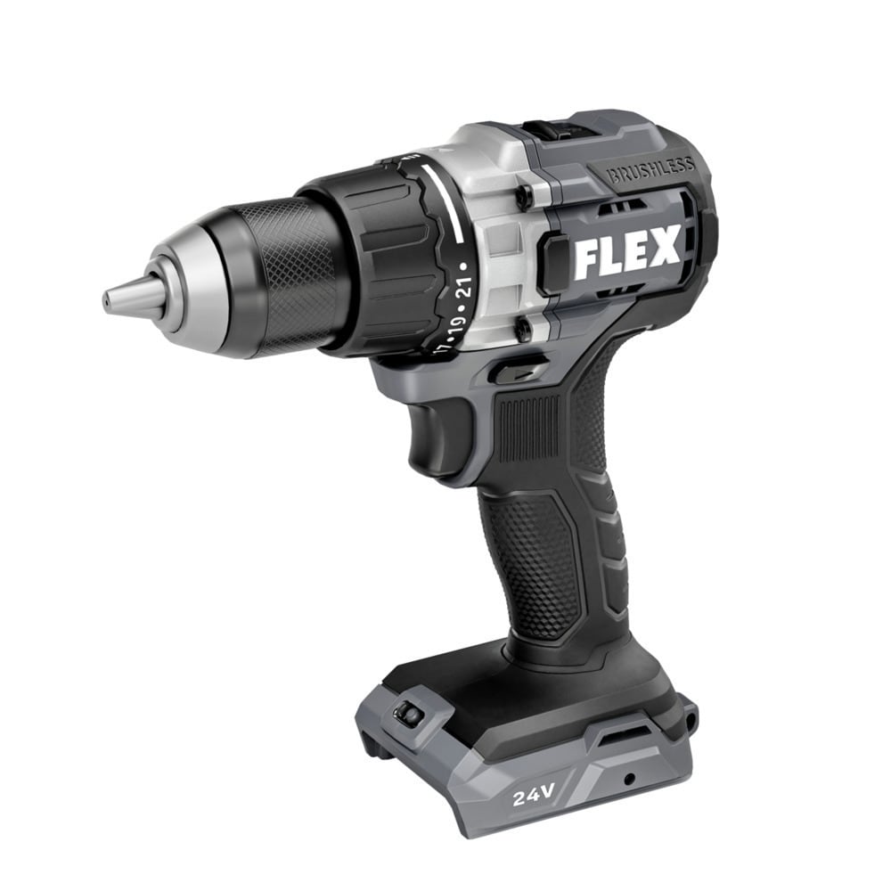 FLEX 24-volt 1/2-in Single Sleeve Keyless Ratchet Brushless Cordless Drill (Tool Only)