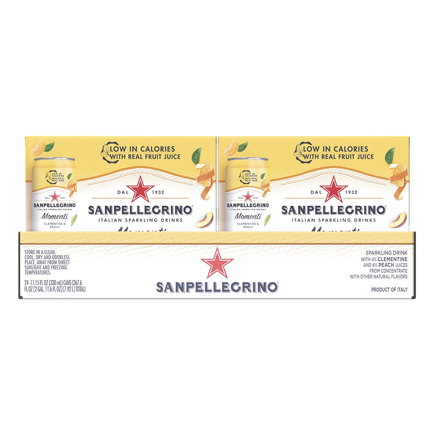 San Pellegrino Momenti Clementine and Peach Flavored Sparkling Drinks