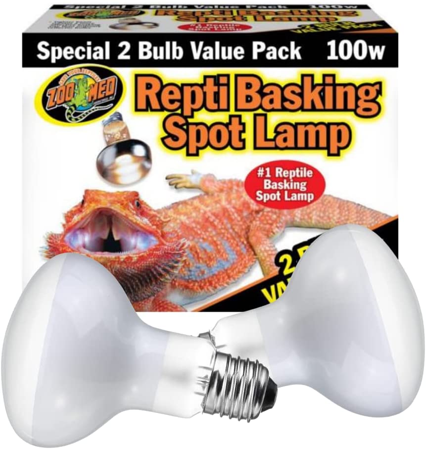 Zoomed Repti Basking Spot Bulb Value 2 Pack 100 WATT - Includes Attached DBDPet Pro-Tip Guide