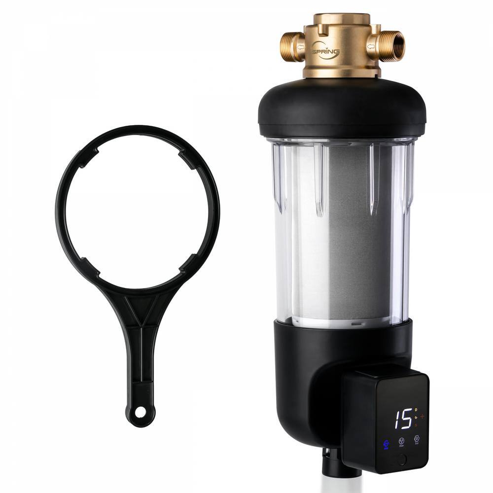 ISPRING WSP500ARJ WSP500ARJ Spin-Down Sediment Water Filter. Jumbo Size. Large Capacity. Reusable with Touch-Screen Auto Flushing Module