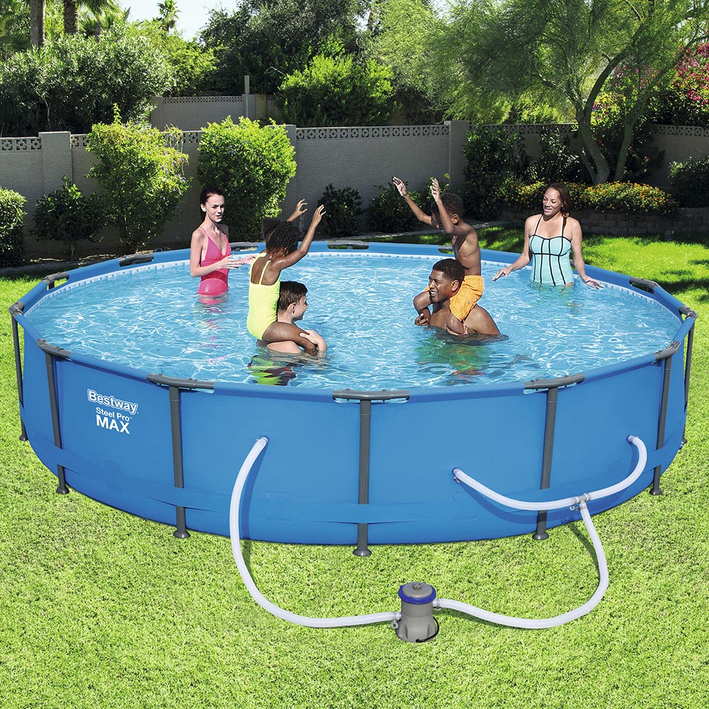 Bestway Steel Pro MAX 14-x33″ Above Ground Swimming Pool Set with Filter Pump